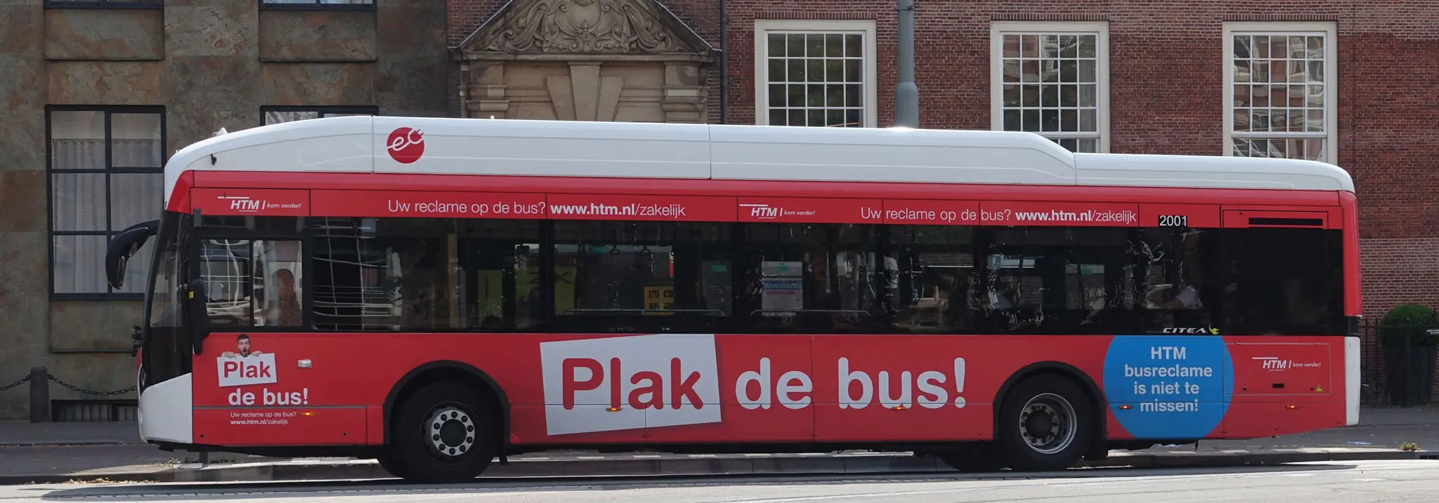 Busreclame in Den Haag